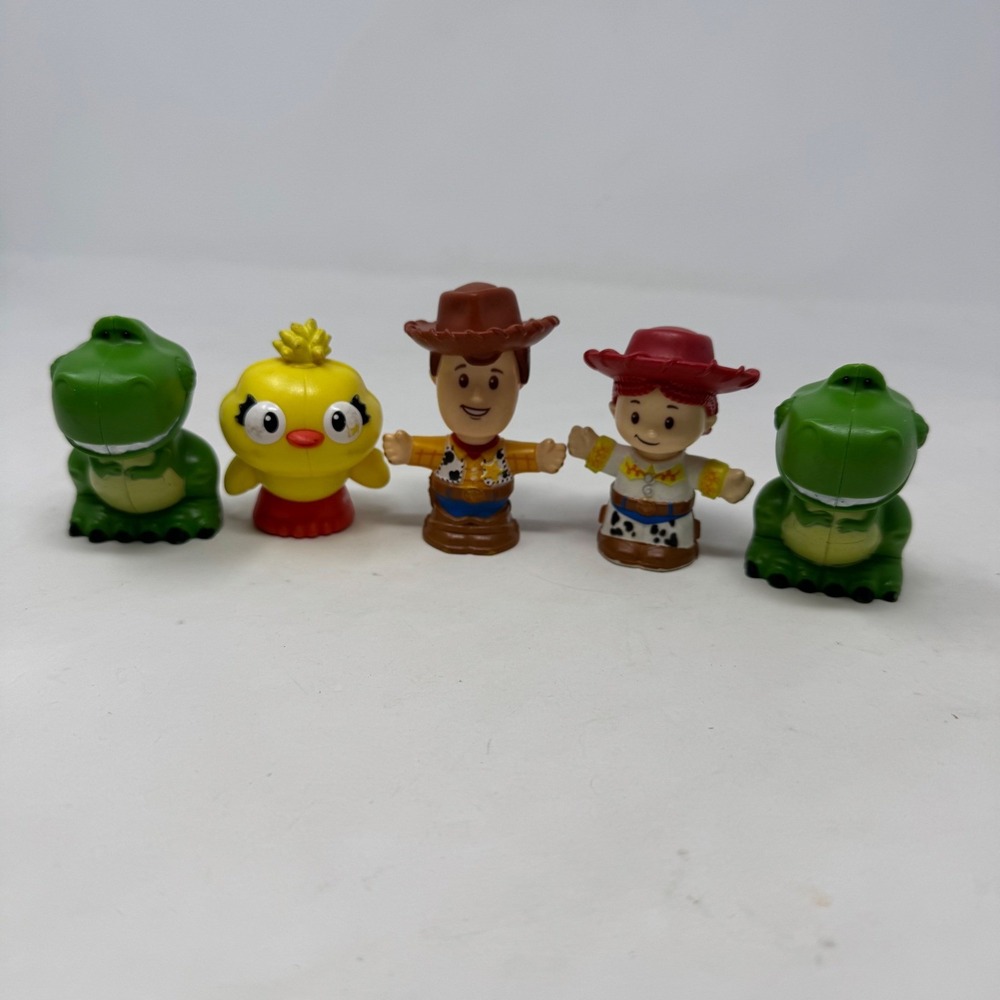 Fisher-Price Little People Toy Story Woody Jessie Rex Ducky Figure Lot of 5